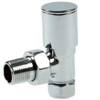 Angled Chrome Rad Valves 409B