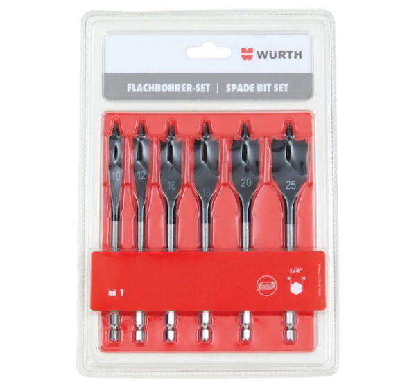 WURTH 6 PIECE SPADE BIT SET