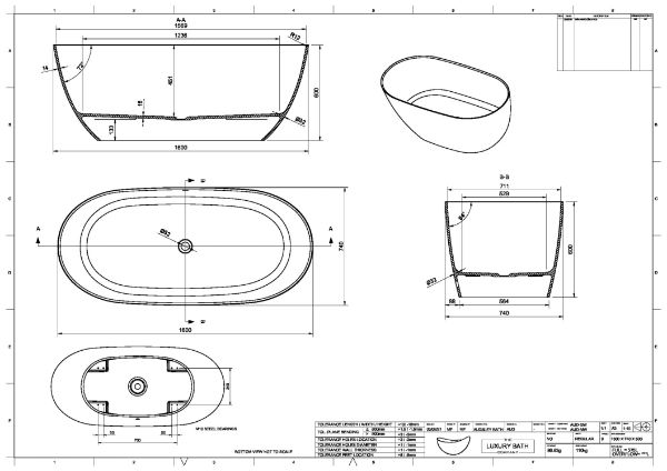 RT LARGE MARSEILLE Free Standing Bath