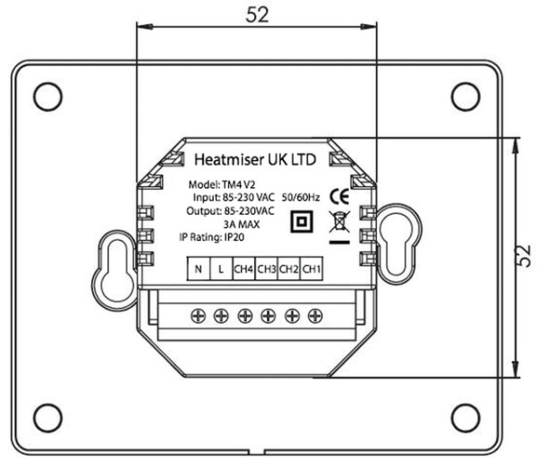 Heatmiser TM4 TS 4 Zone Time Clock