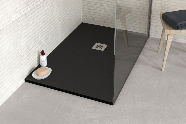 SOLISTONE ANTRACITE 900 X 1200 STONE EFFECT SHOWER TRAY