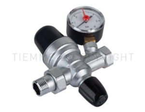 3170001 1/2" Filling Valve 0.3 - 4 Bar c/w Gauge 318