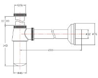 1.1/4" CHROME BOTTLE TRAP COMPLETE