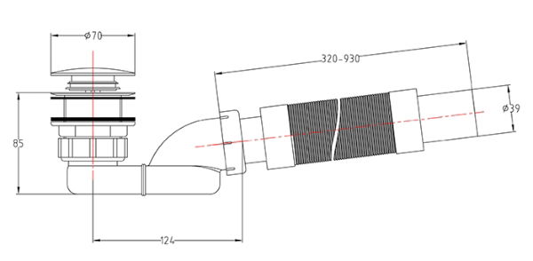 11/2" FLEXIBLE HOSE WASTE