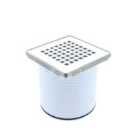 HUNTER Square Shower Gully Tile Grate and Riser Set