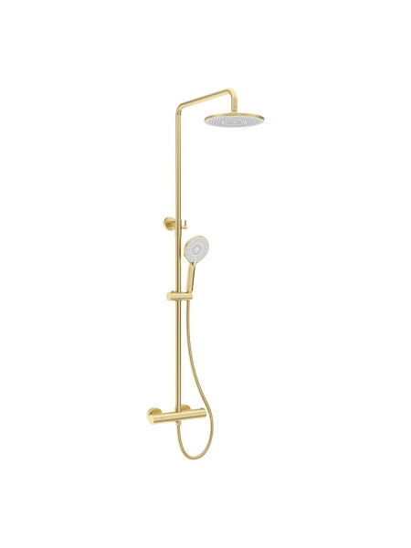 ALITA Rain Thermostatic Shower Kit Brushed Gold