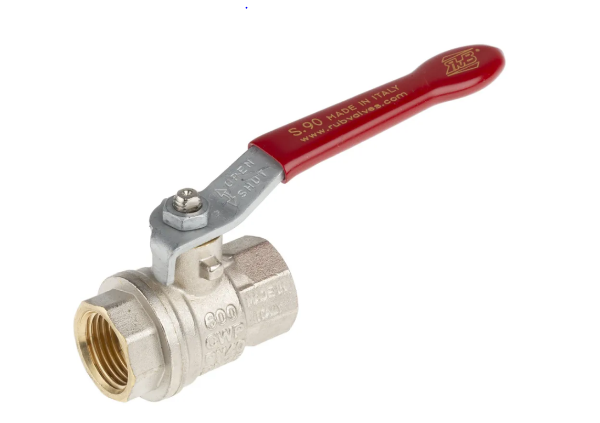 Irish 1/2" Red Handle Ball Valve 