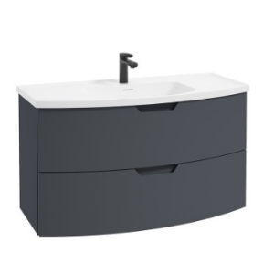 ARC 100CM 2 DRAWER WALL HUNG VANITY UNIT MATT NIGHT SKY BLUE